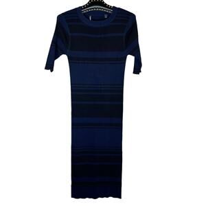 Country Road Stripe Short Sleeve Bodycon Dress Medium
